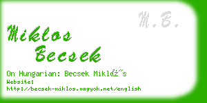 miklos becsek business card